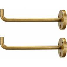 Nkuku Aniko Long Wall Hooks - Set of 2 - Brass