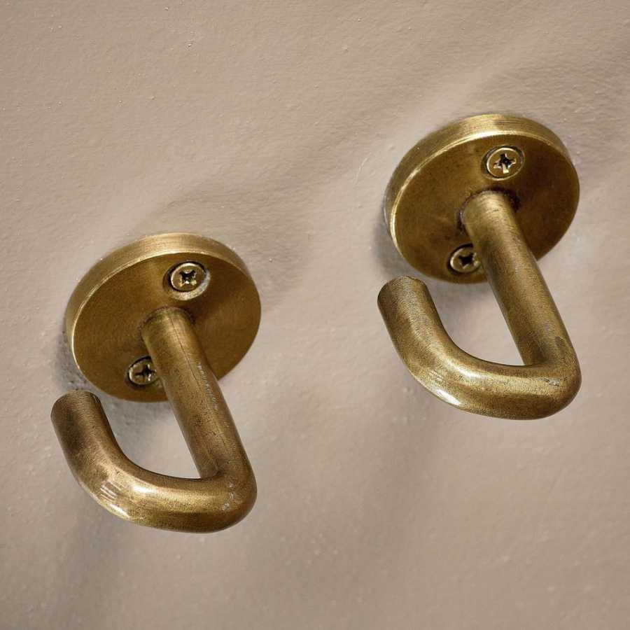 Nkuku Aniko Wall Hooks - Set of 2 - Brass