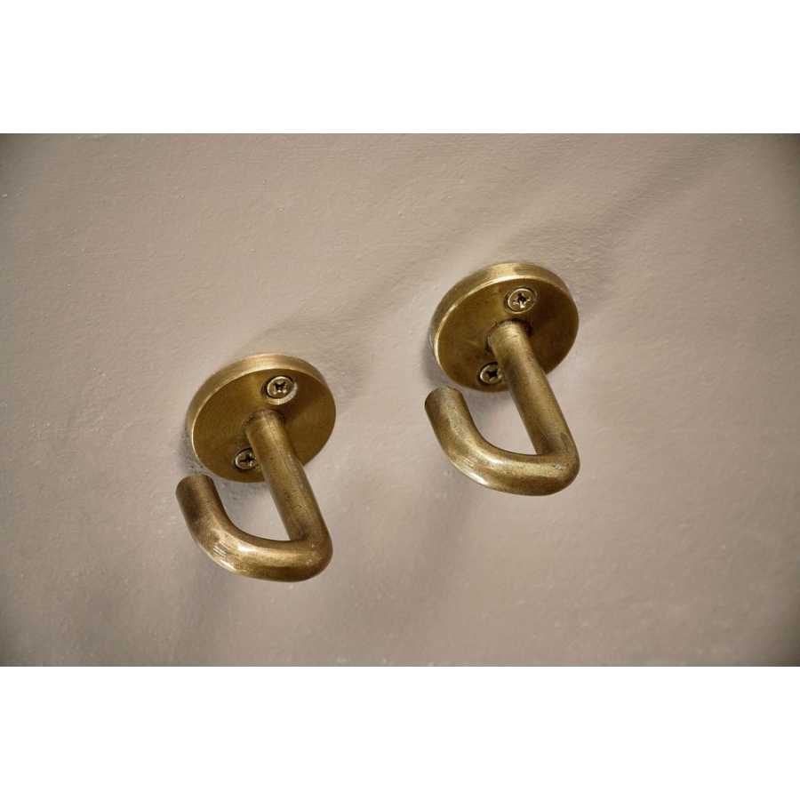 Nkuku Aniko Wall Hooks - Set of 2 - Brass