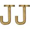 Nkuku Aniko Wall Hooks - Set of 2 - Brass