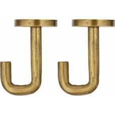 Nkuku Aniko Wall Hooks - Set of 2 - Brass