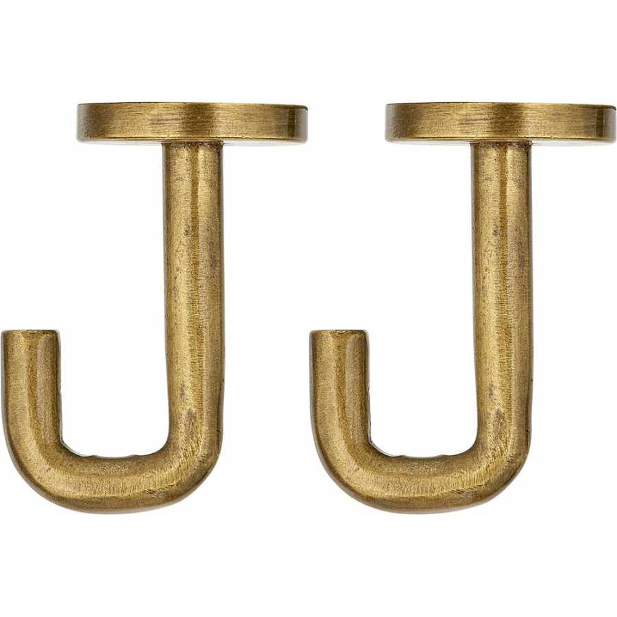 Nkuku Aniko Wall Hooks - Set of 2 - Brass