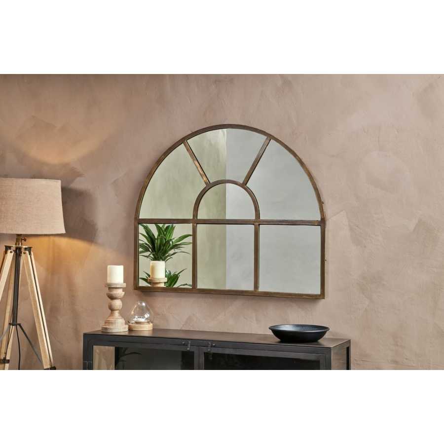 Nkuku Imoma Wall Mirror - Brass