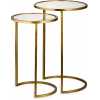 Nkuku Nakuru Nest of Side Tables - Set of 2 - Brass