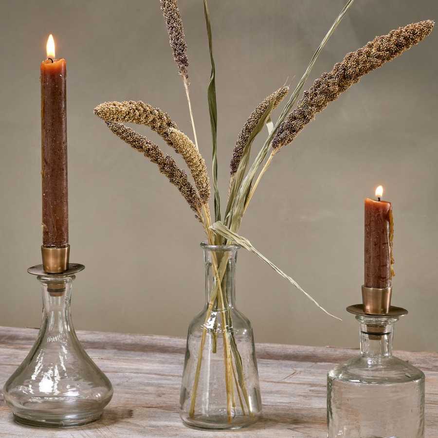 Nkuku Sirsa Tall Candlestick - Clear