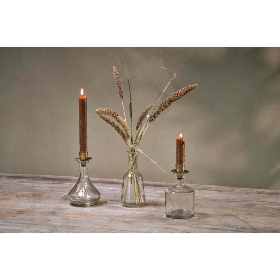 Nkuku Sirsa Tall Candlestick - Clear