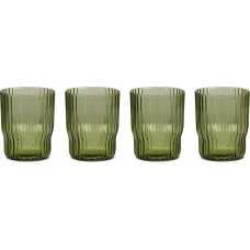Nkuku Fali Tumbler Glasses - Set of 4 - Olive Green