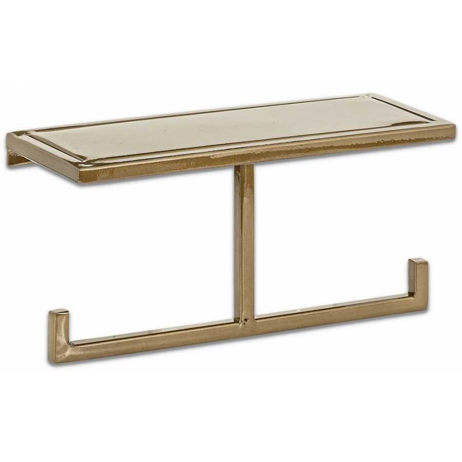 Nkuku Mahi Toilet Roll Holder With Shelf