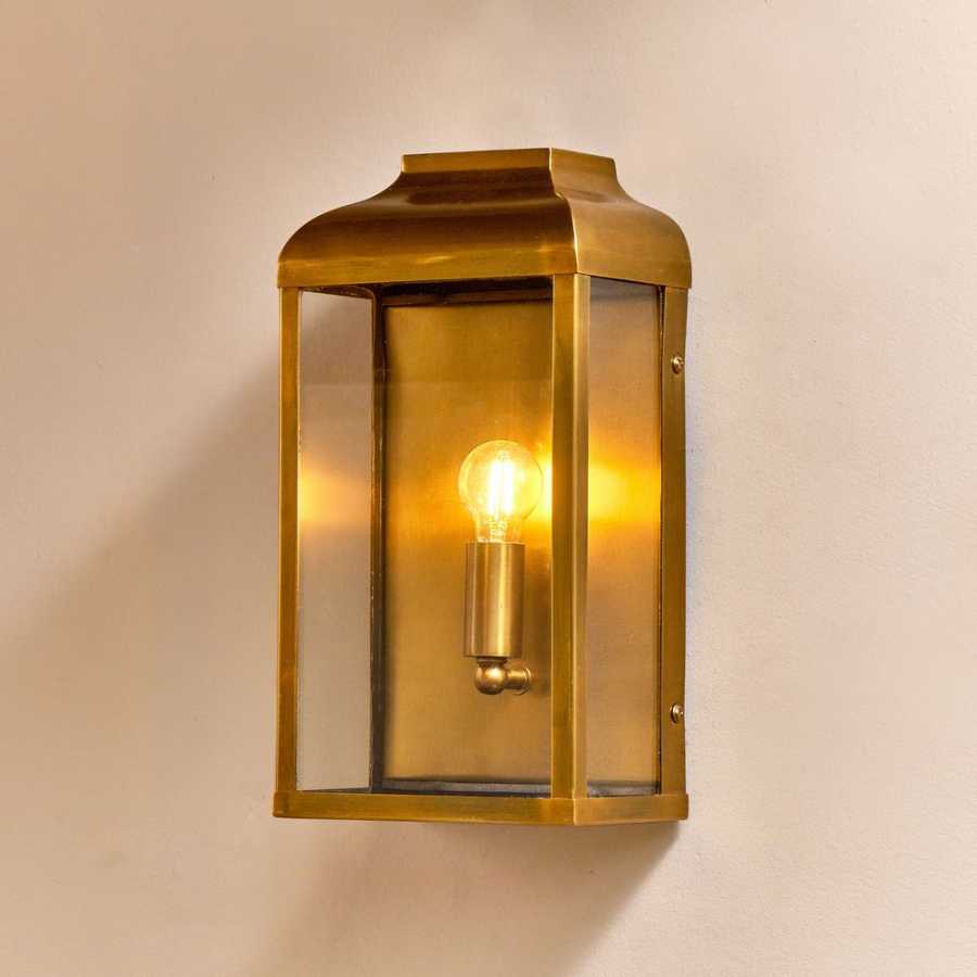 Nkuku Riad Outdoor Wall Light - Brass