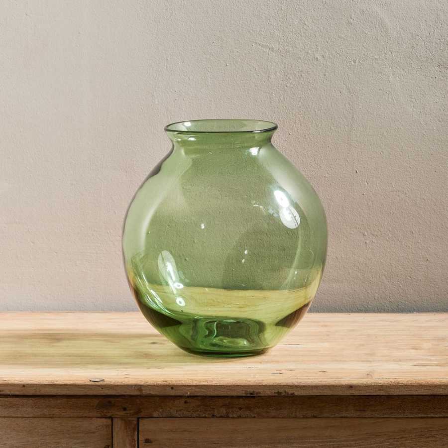 Nkuku Vanita Wide Vase - Green