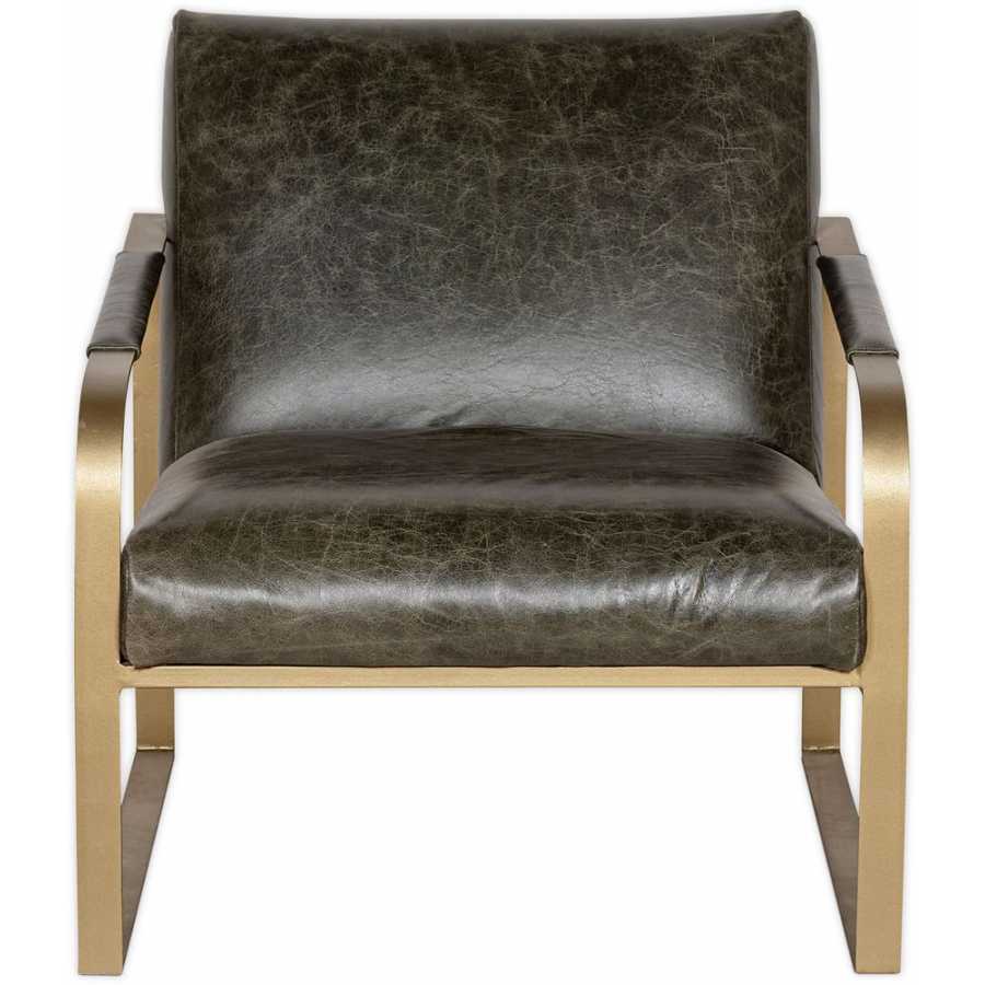 Nkuku Adra Lounge Chair - Moss Green