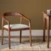 Nkuku Anbu Dining Armchair - Walnut & Linen