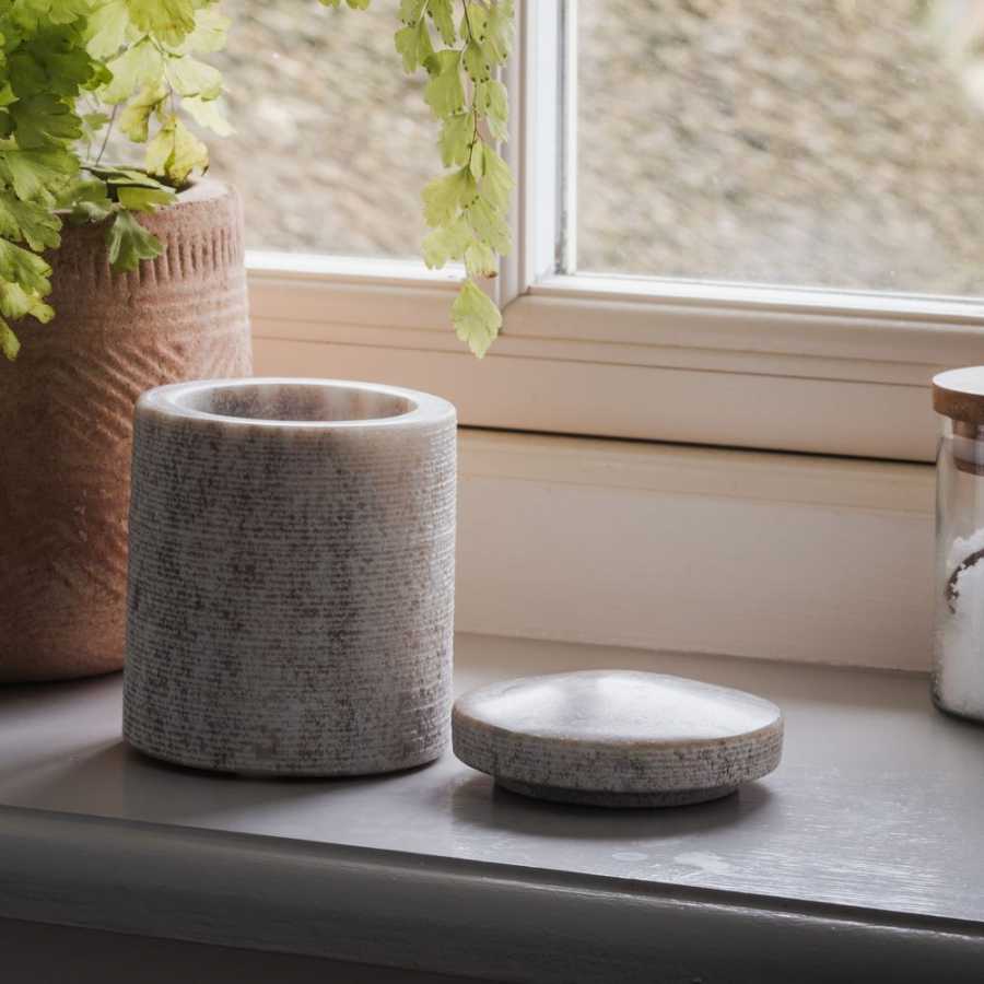 Nkuku Asana Storage Jar - Grey