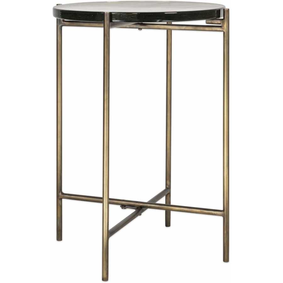 Nkuku Aluva Side Table - Antique Brass