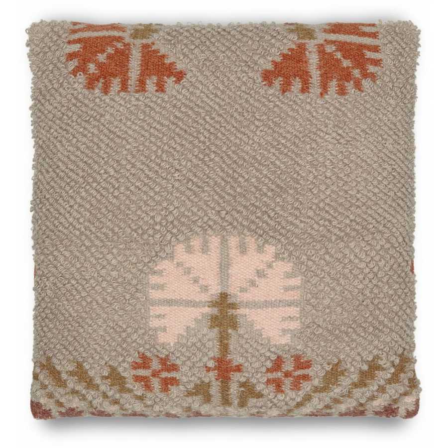 Nkuku Bagru Square Cushion Cover - Soft Grey