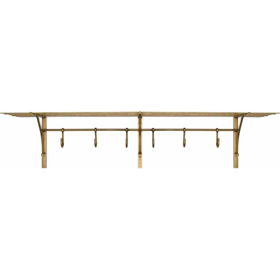 Nkuku Basti Wall Shelf - Antique Brass