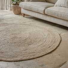 Nkuku Braided Round Rug - Natural