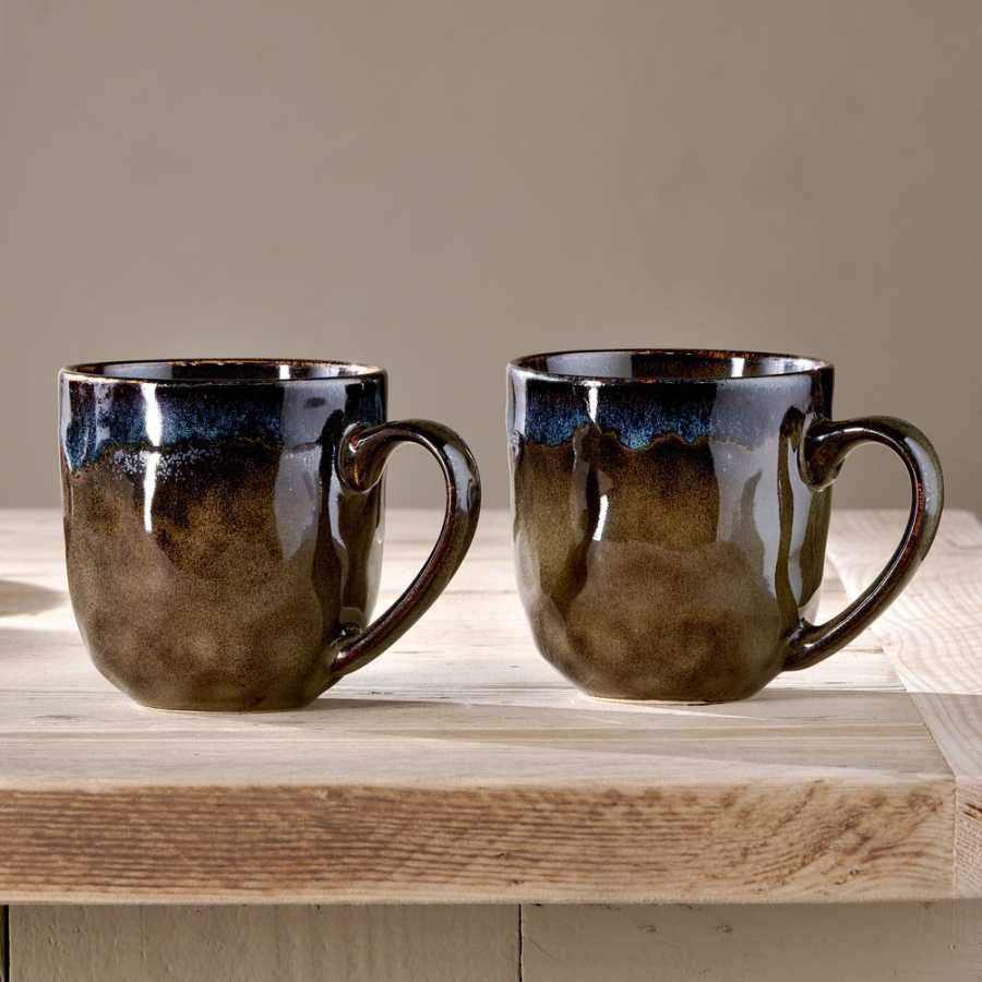 Nkuku Cali Mugs - Set of 2 - Earth Blue