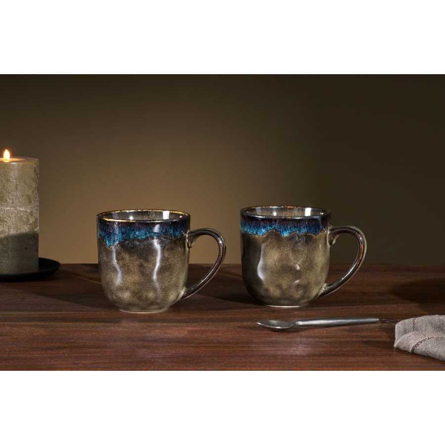 Nkuku Cali Mugs - Set of 2 - Earth Blue