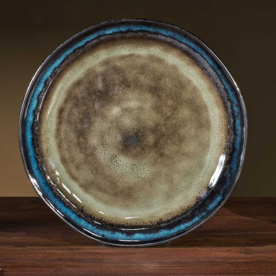 Nkuku Cali Plate - Earth Blue - Large