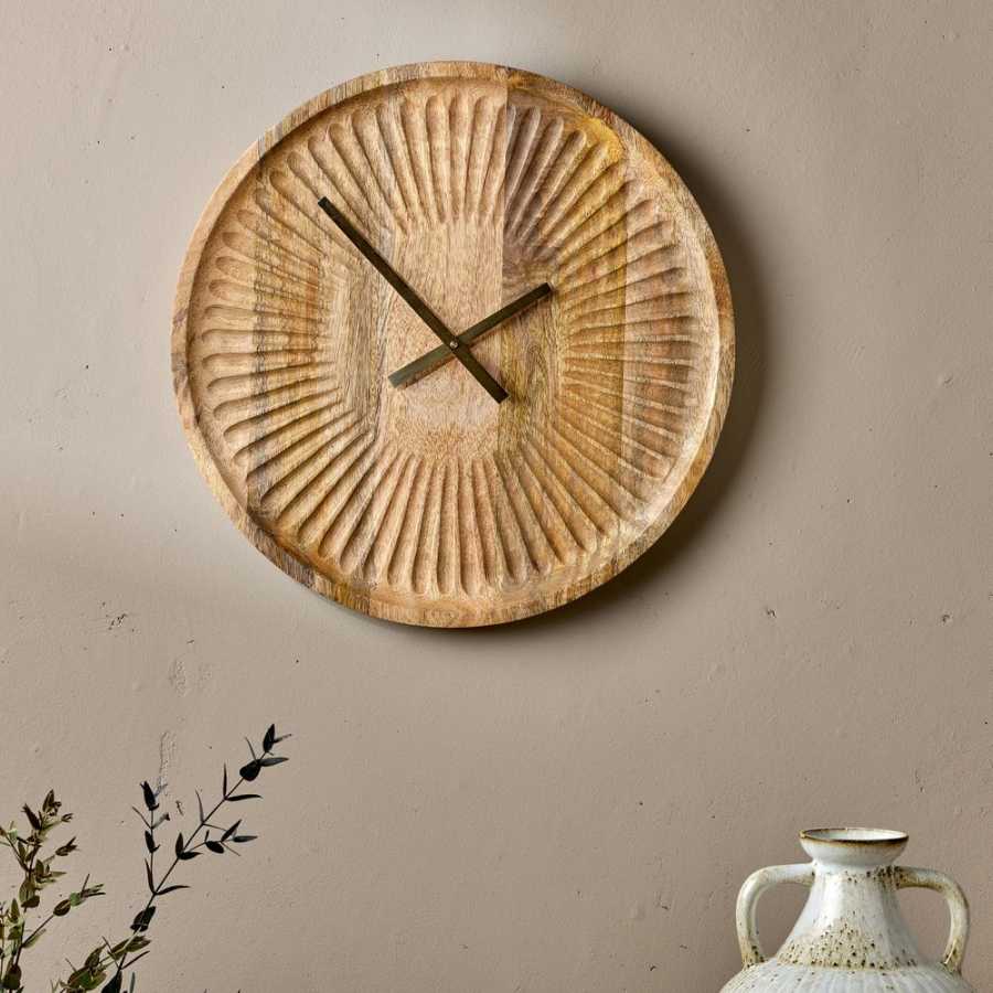 Nkuku Deevena Wall Clock - Natural