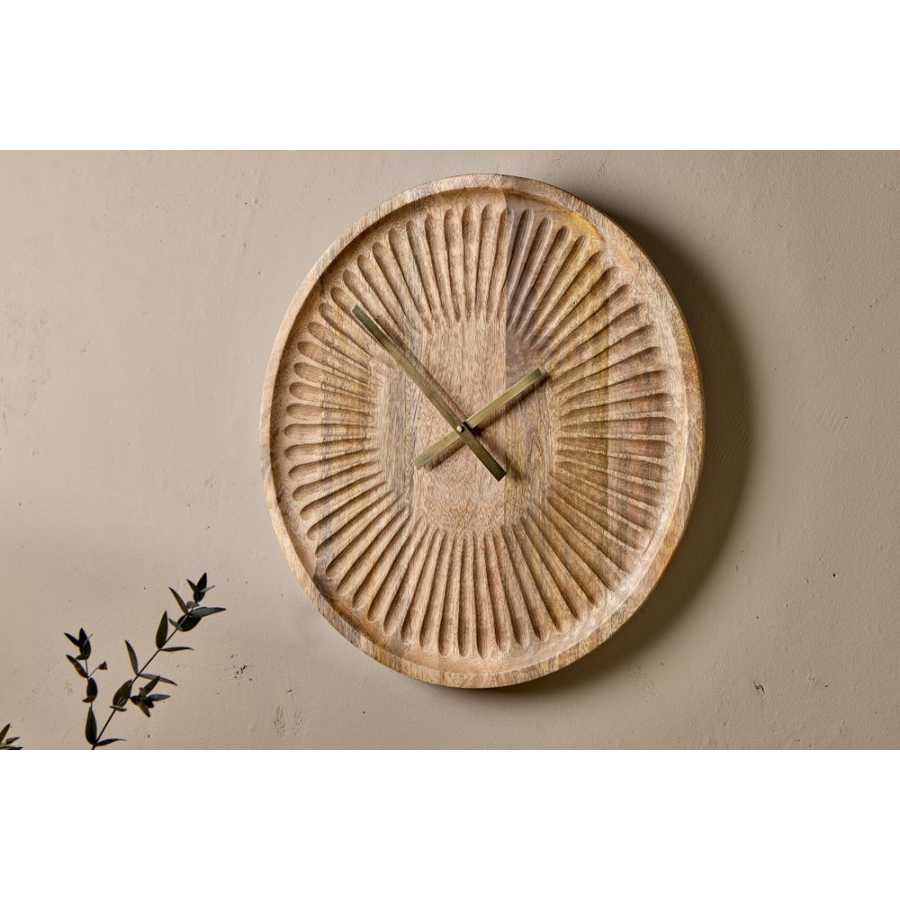 Nkuku Deevena Wall Clock - Natural