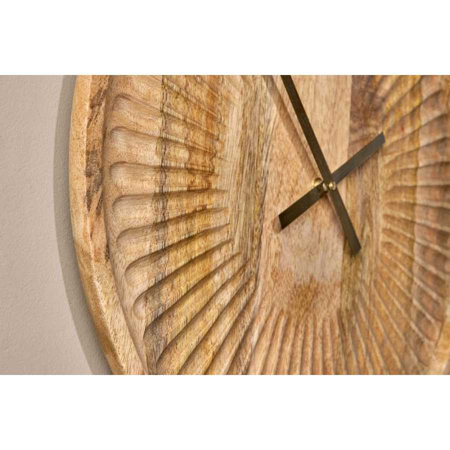 Nkuku Deevena Wall Clock - Natural