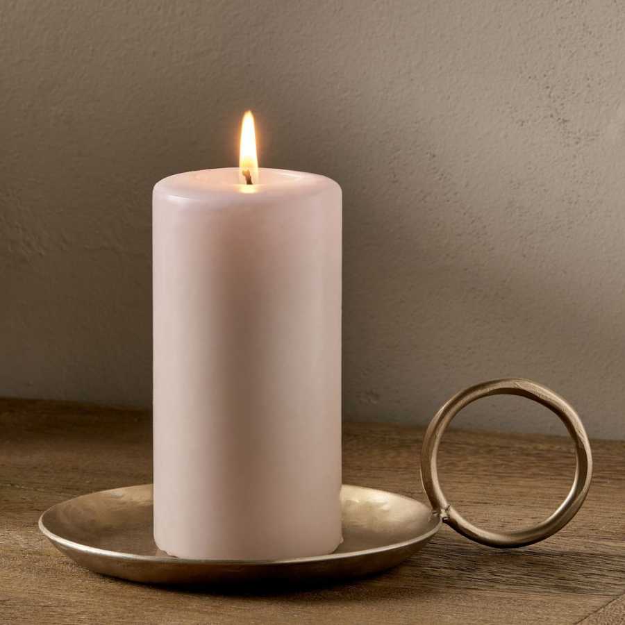 Nkuku Dimali Candle Holder - Antique Brass