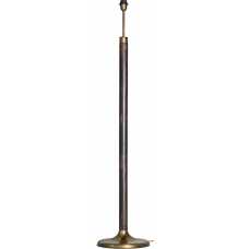 Nkuku Digha Floor Lamp Base - Dark Stain & Antique Brass