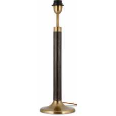 Nkuku Digha Table Lamp Base - Dark Stain & Antique Brass