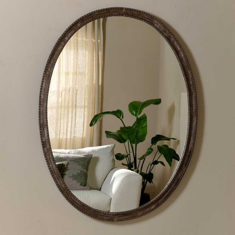 Nkuku Drishti Wall Mirror - Antique Black - Small