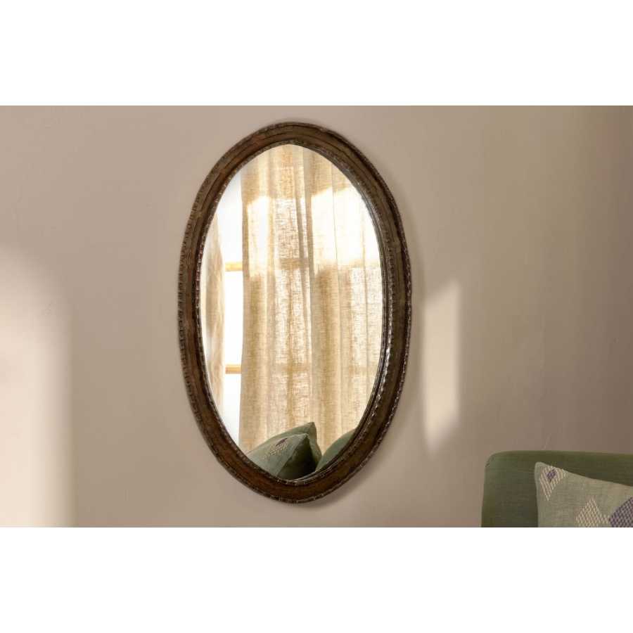 Nkuku Drishti Wall Mirror - Antique Black - Small