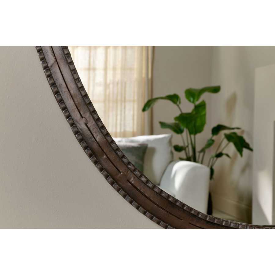 Nkuku Drishti Wall Mirror - Antique Black - Small