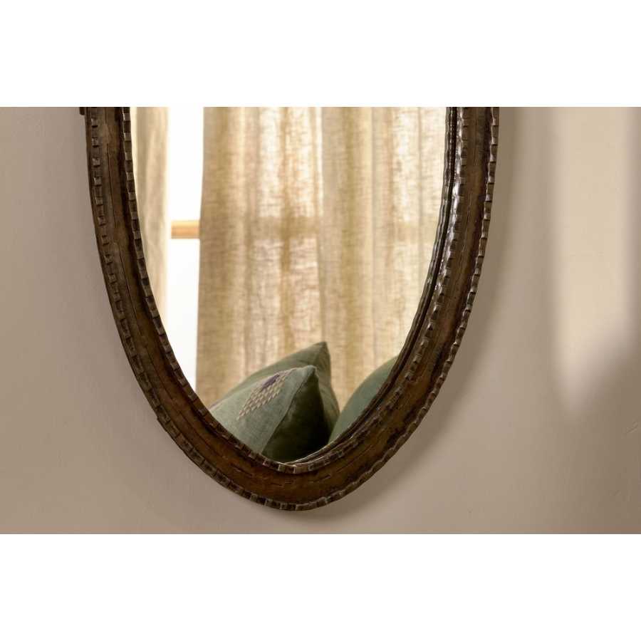 Nkuku Drishti Wall Mirror - Antique Black - Large