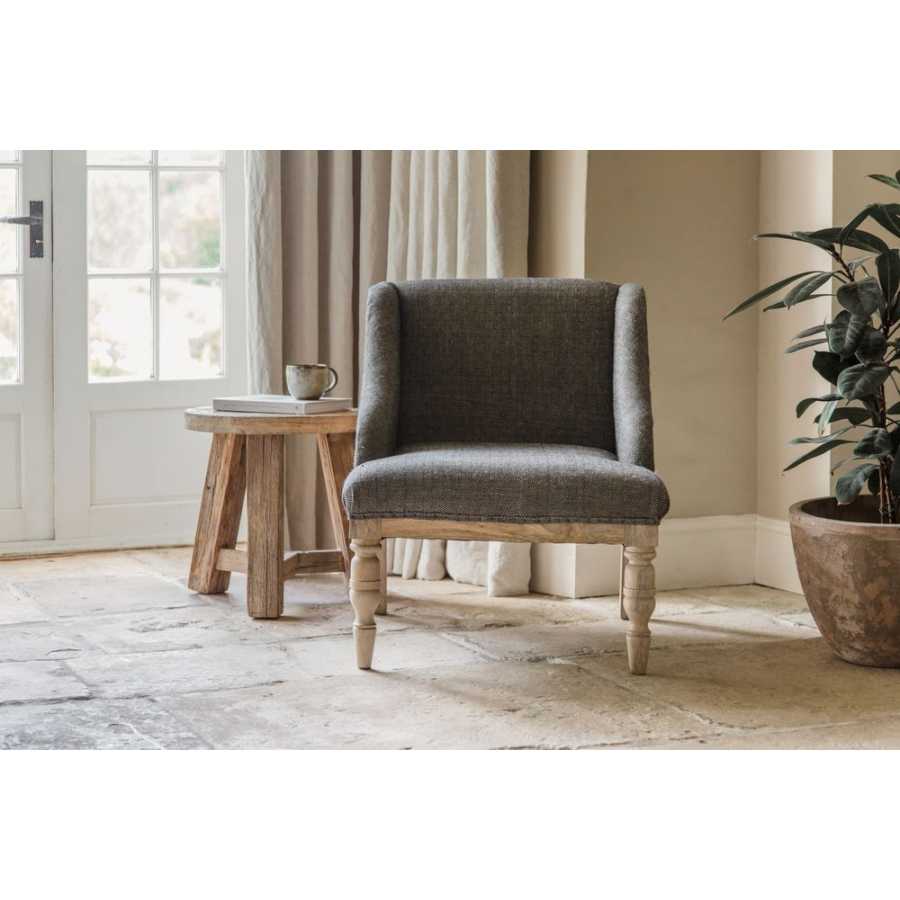 Nkuku Elbu Armchair - Jacquard Charcoal