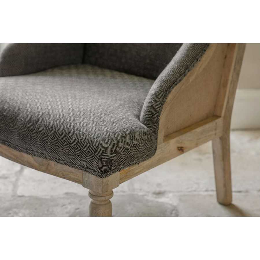 Nkuku Elbu Armchair - Jacquard Charcoal