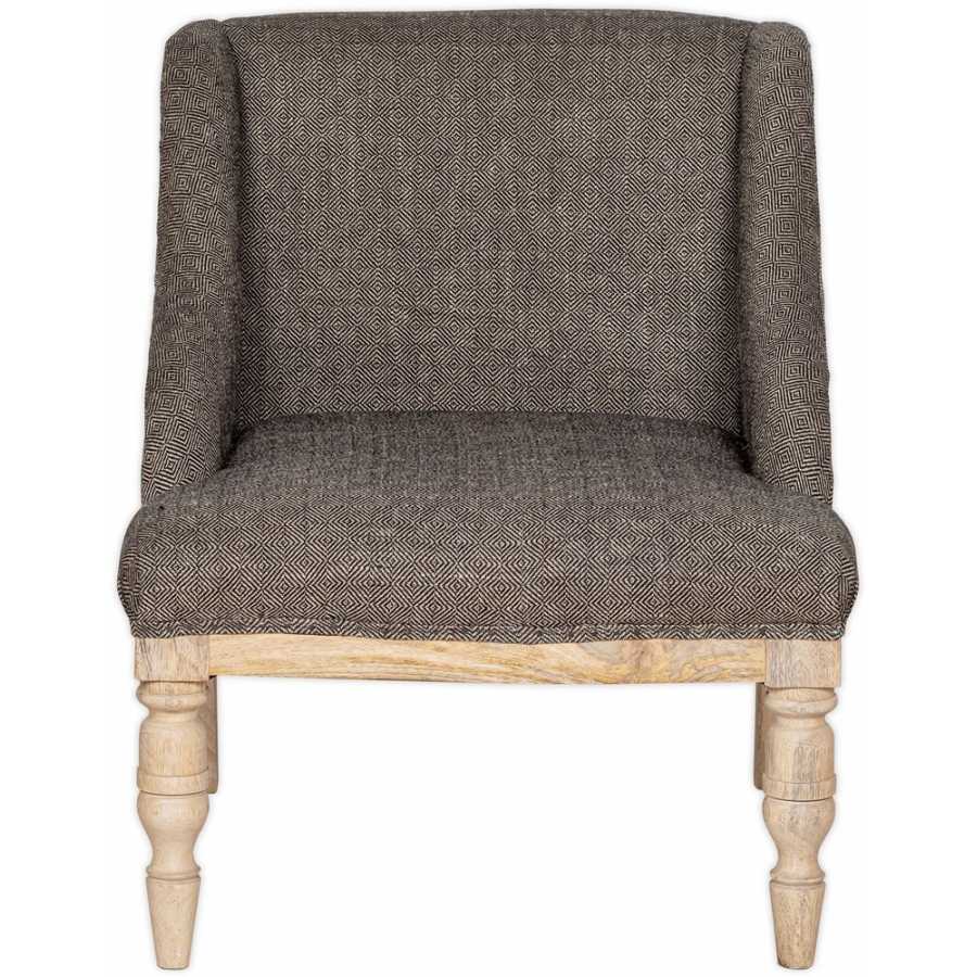 Nkuku Elbu Armchair - Jacquard Charcoal