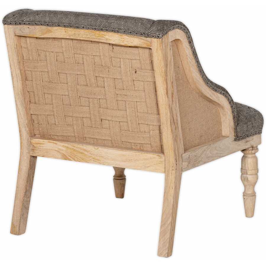 Nkuku Elbu Armchair - Jacquard Charcoal