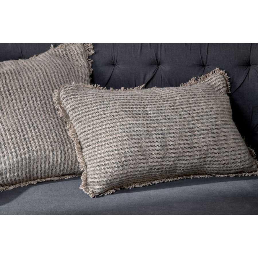 Nkuku Gili Rectangular Cushion Cover - Dark Green & Natural