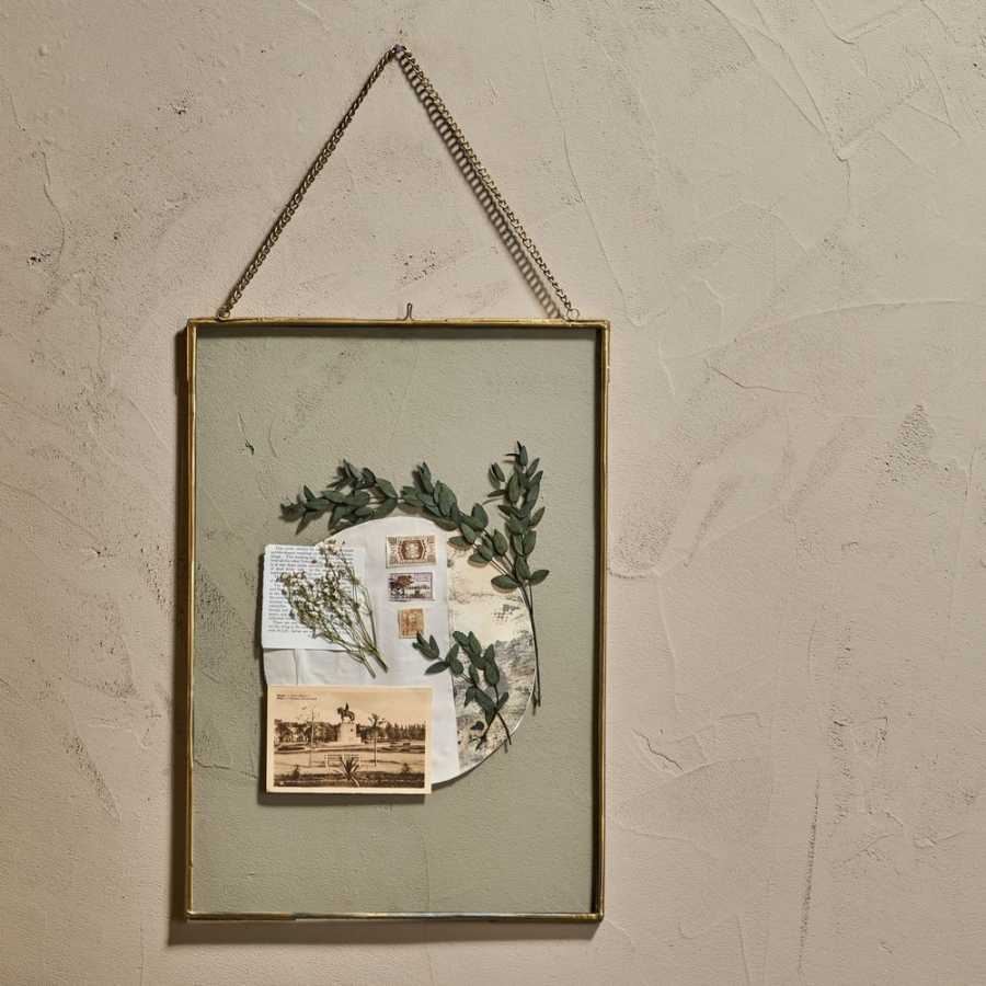 Nkuku Kiko Rectangular Xl Wall Frame - Antique Brass - Small