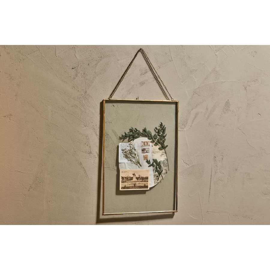 Nkuku Kiko Rectangular Xl Wall Frame - Antique Brass - Small