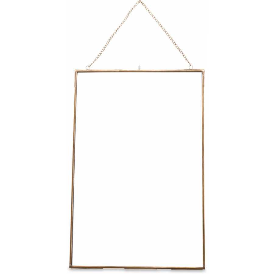 Nkuku Kiko Rectangular Xl Wall Frame - Antique Brass - Small