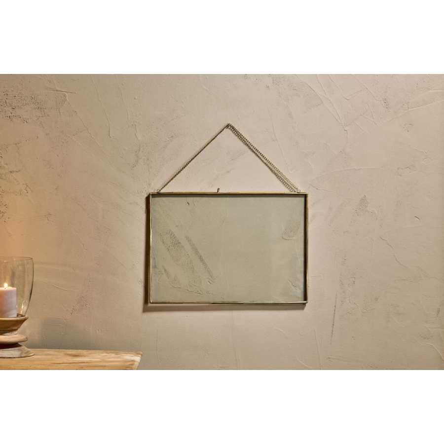 Nkuku Kiko Rectangular Xl Wall Frame - Antique Brass - Large