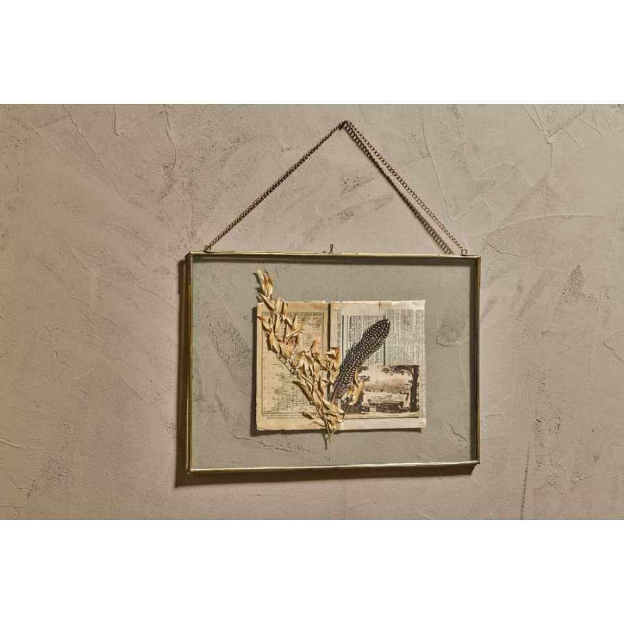 Nkuku Kiko Rectangular Xl Wall Frame - Antique Brass - Large