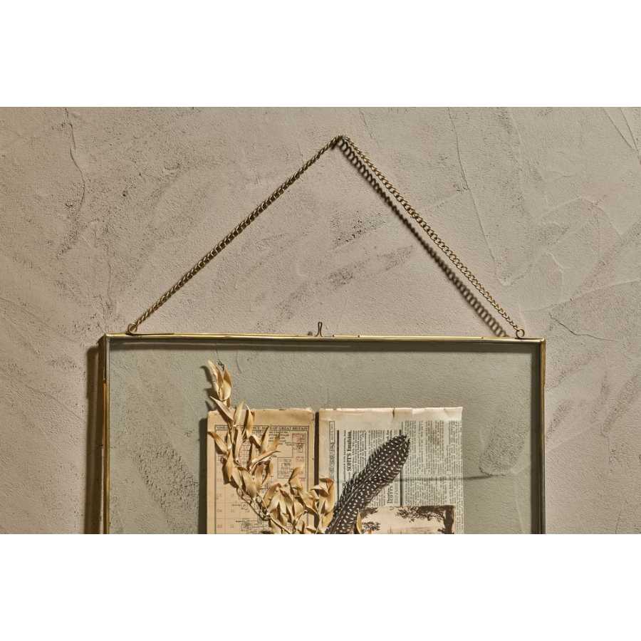 Nkuku Kiko Rectangular Xl Wall Frame - Antique Brass - Large