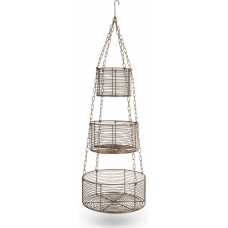 Nkuku Inkollu Hanging Basket - Aged Brass