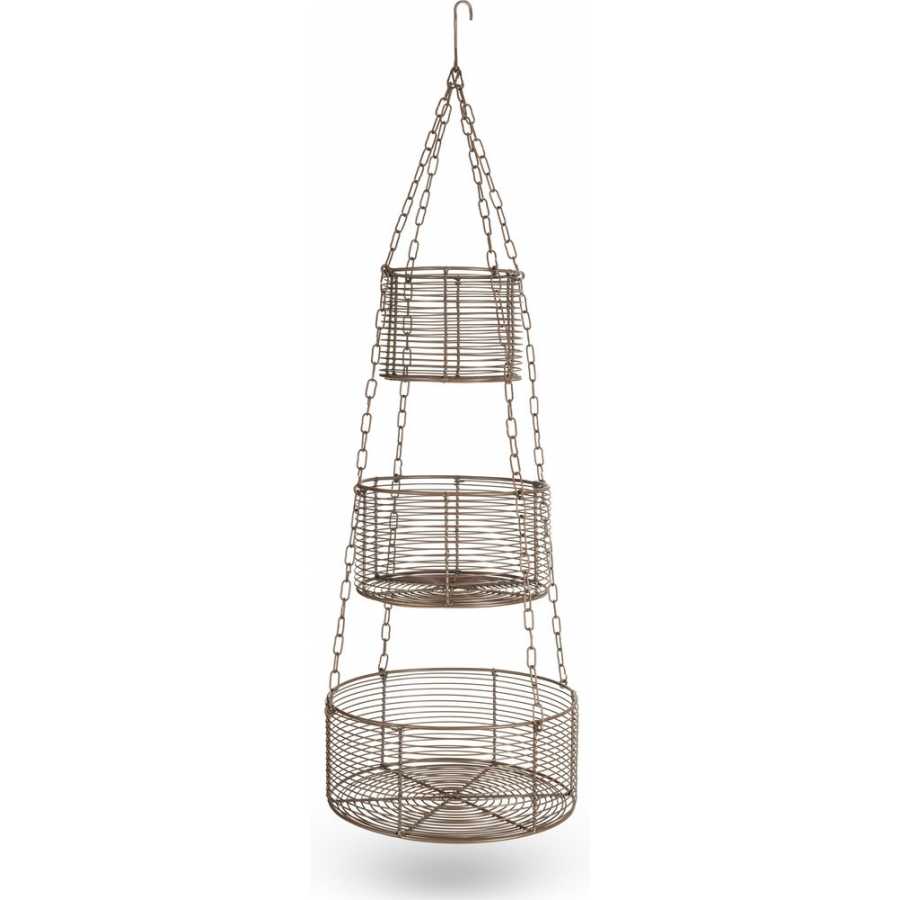 Nkuku Inkollu Hanging Basket - Aged Brass