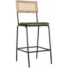 Nkuku Iswa Bar Chair - Rich Green