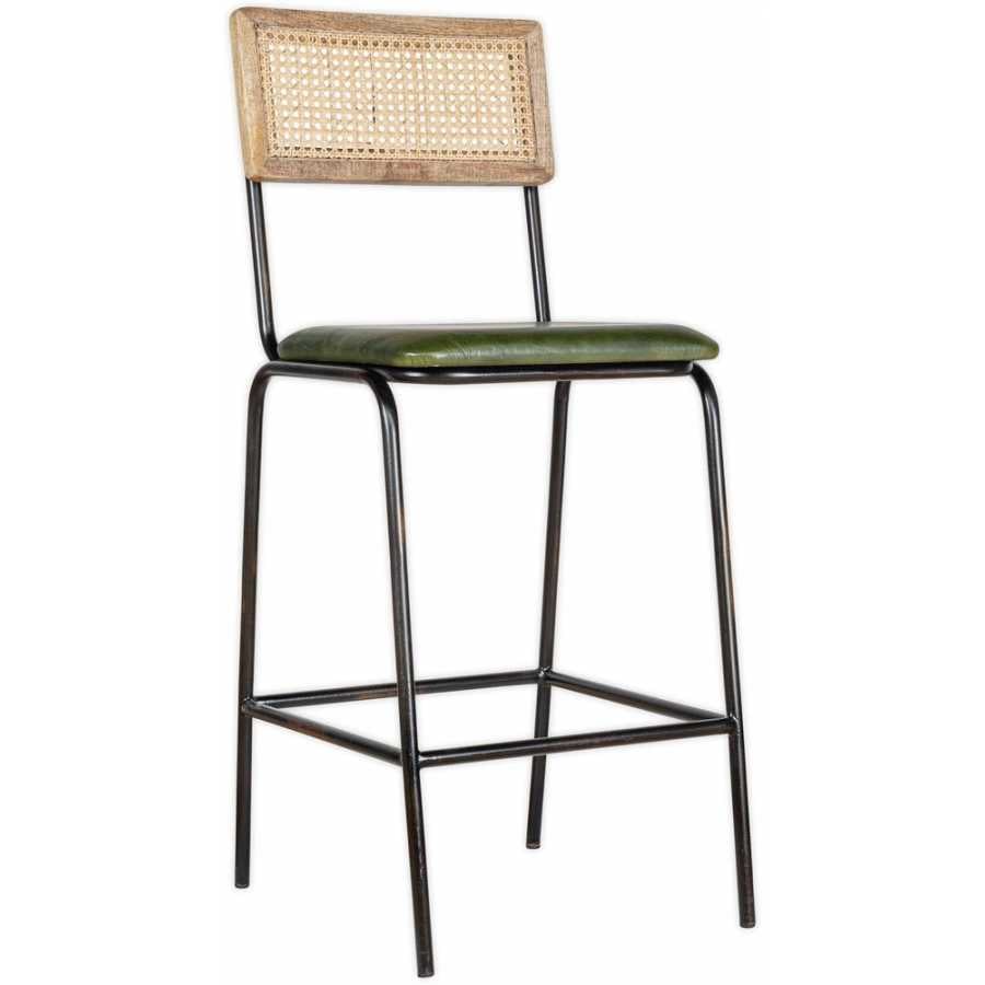 Nkuku Iswa Bar Chair - Rich Green