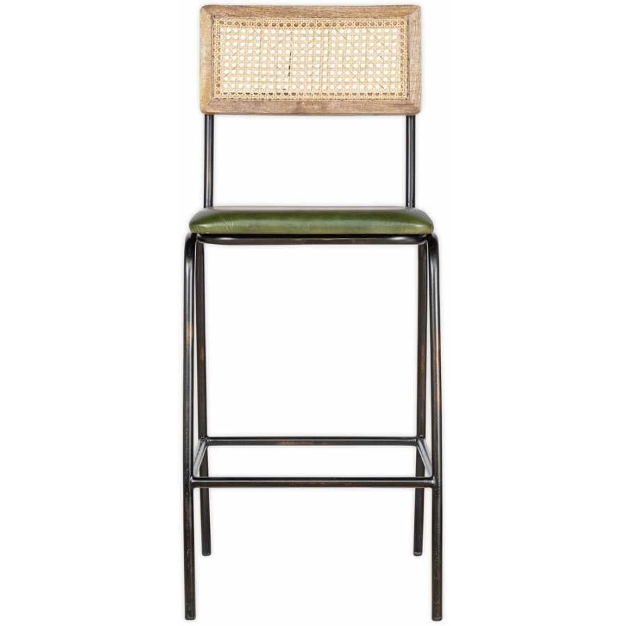 Nkuku Iswa Bar Chair - Rich Green